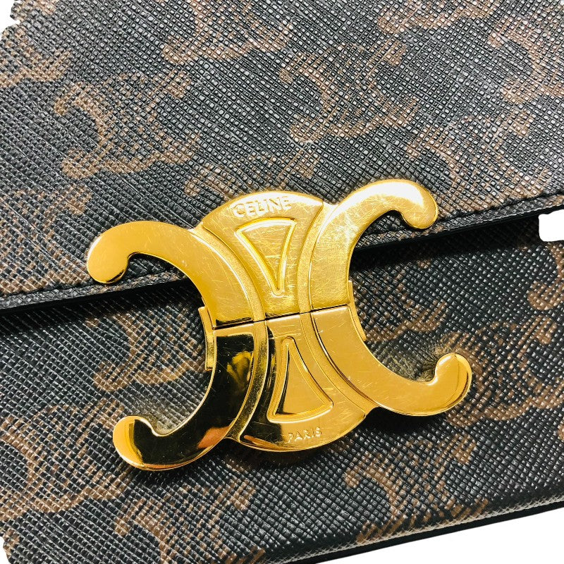セリーヌ CELINE ショルダーバッグ クロード 194142 タン トリオンフキャンバス レディース ショルダーバッグ