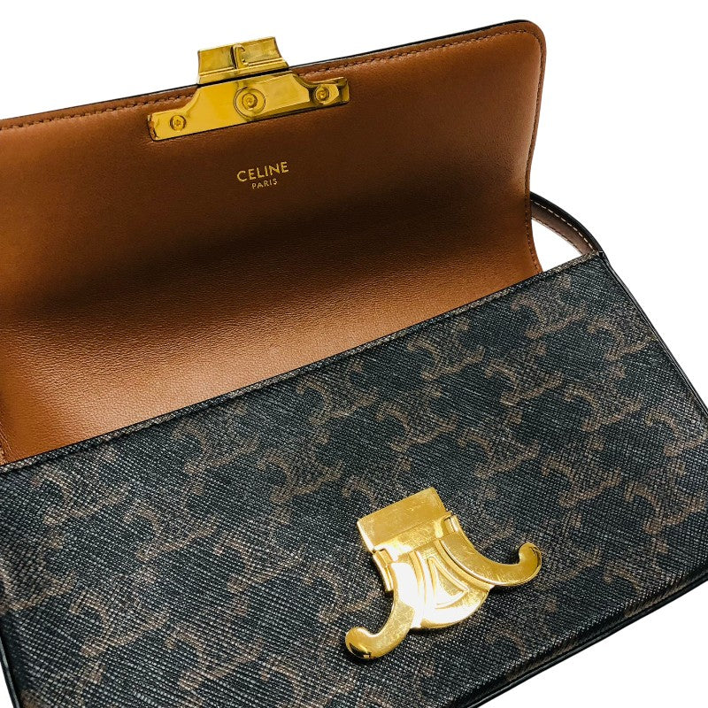 セリーヌ CELINE ショルダーバッグ クロード 194142 タン トリオンフキャンバス レディース ショルダーバッグ