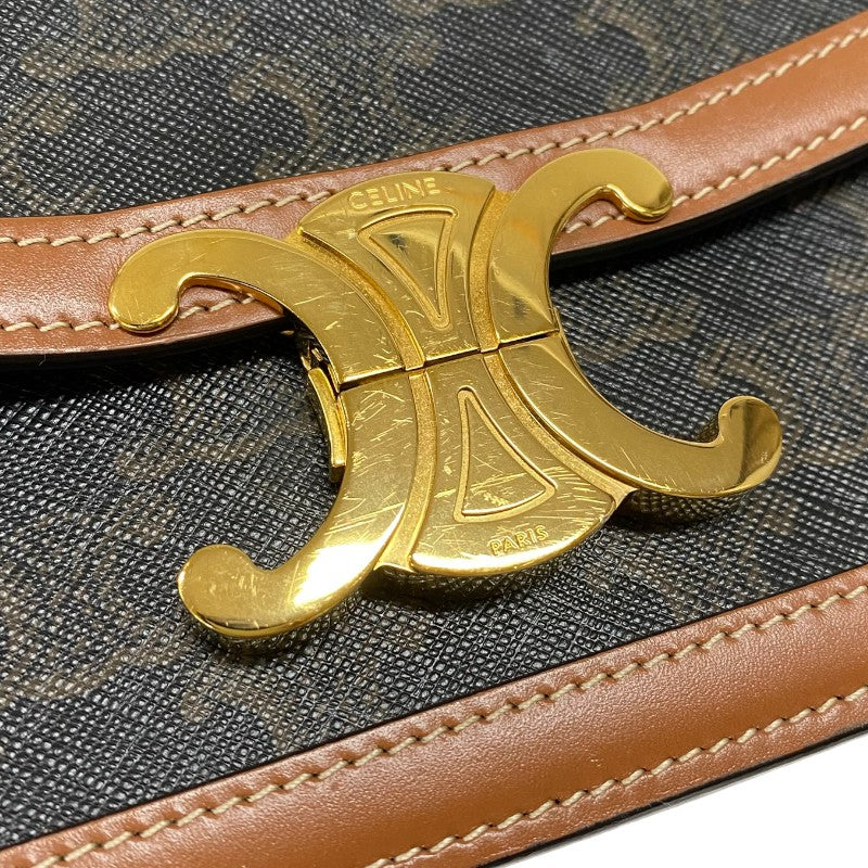 セリーヌ CELINE ティーン トリオンフ バッグ 188882 タン トリオンフキャンバス レディース ショルダーバッグ