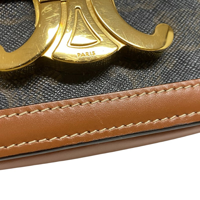 セリーヌ CELINE ティーン トリオンフ バッグ 188882 タン トリオンフキャンバス レディース ショルダーバッグ
