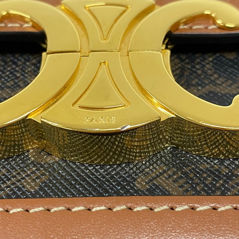 セリーヌ CELINE ティーン トリオンフ バッグ 188882 タン トリオンフキャンバス レディース ショルダーバッグ