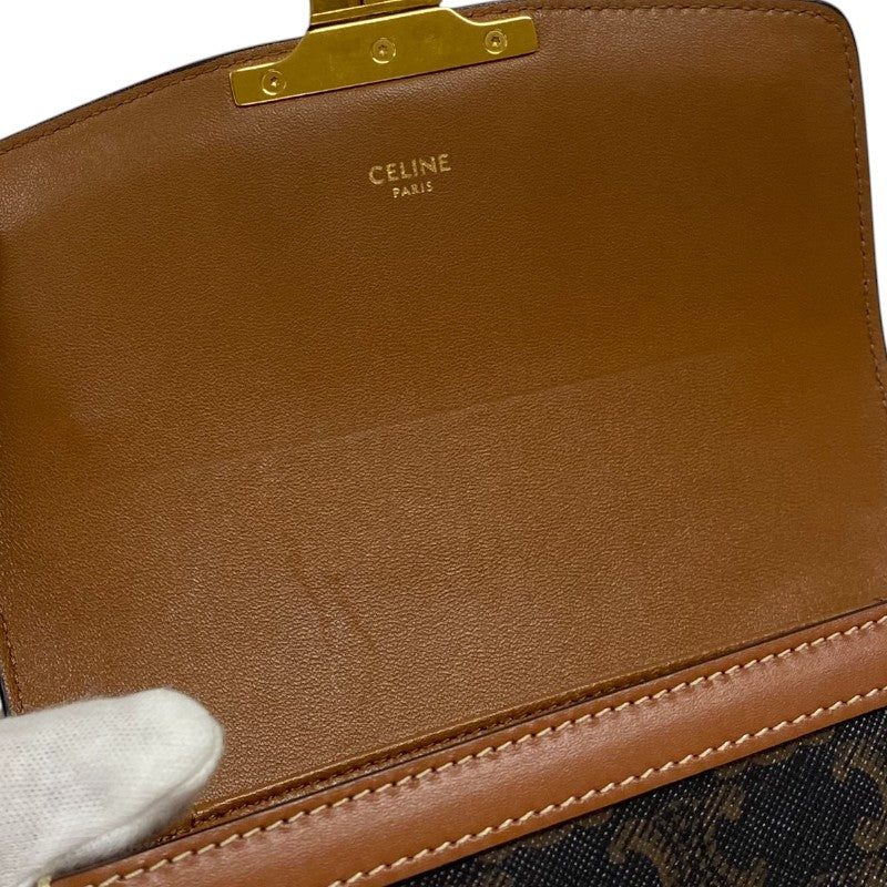 セリーヌ CELINE ティーン トリオンフ バッグ 188882 タン トリオンフキャンバス レディース ショルダーバッグ