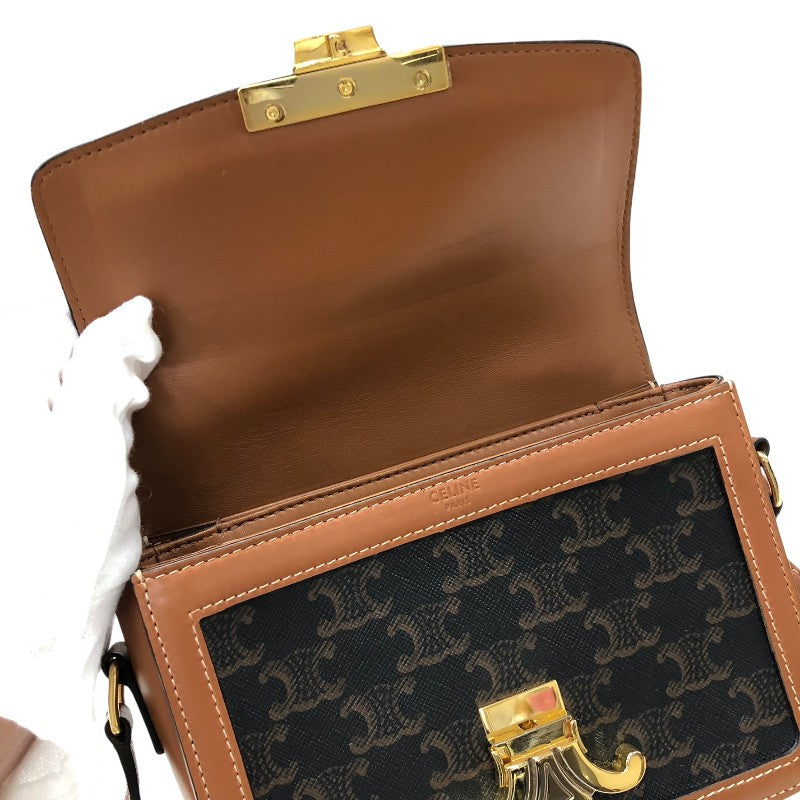 セリーヌ CELINE ティーン トリオンフ バッグ 188882 タン トリオンフキャンバス レディース ショルダーバッグ