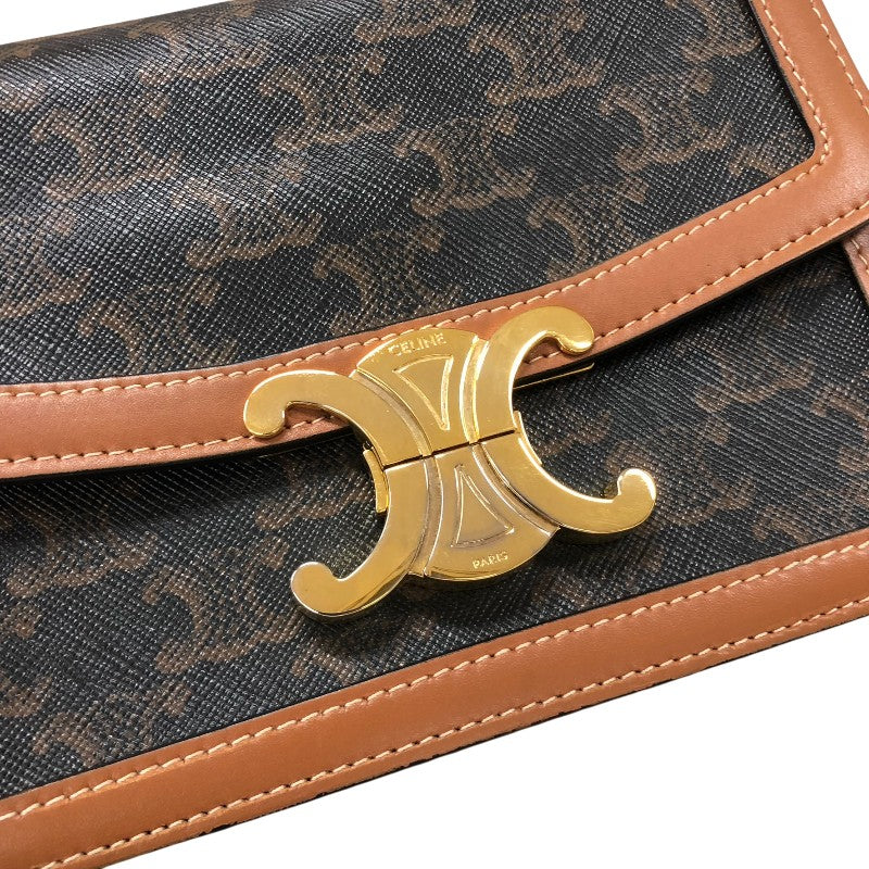 セリーヌ CELINE ティーン トリオンフ バッグ 188882 タン トリオンフキャンバス レディース ショルダーバッグ