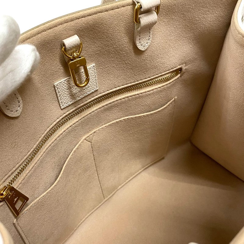 ルイ・ヴィトン LOUIS VUITTON オンザゴーMM M46060 カーキ モノグラム・アンプラント レディース トートバッグ ショルダーバッグ