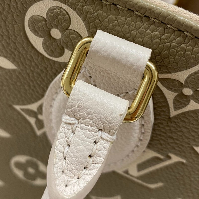 ルイ・ヴィトン LOUIS VUITTON オンザゴーMM M46060 カーキ モノグラム・アンプラント レディース トートバッグ ショルダーバッグ