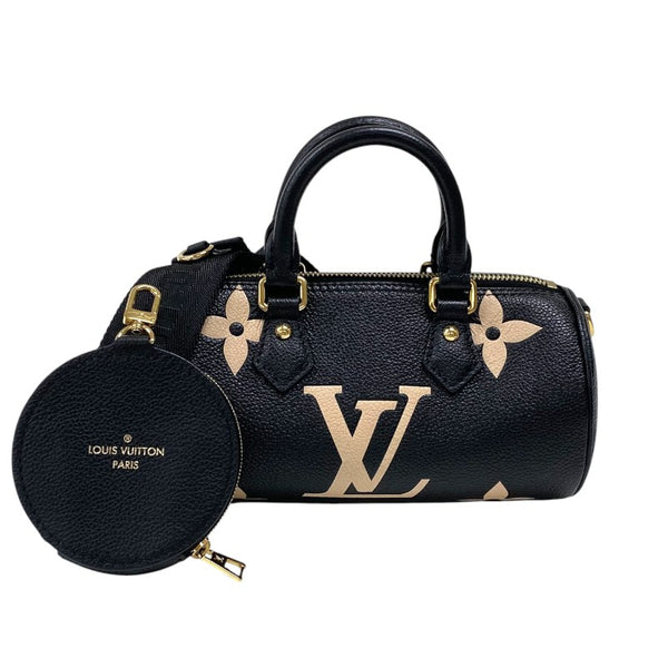 ルイ・ヴィトン LOUIS VUITTON パピヨンBB M45980 ブラック ゴールド金具 モノグラム・アンプラント レディース ショルダーバッグ