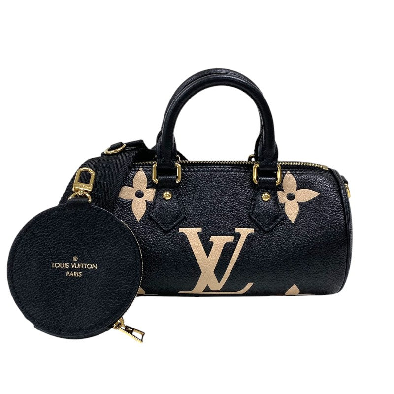ルイ・ヴィトン LOUIS VUITTON パピヨンBB M45980 ブラック ゴールド金具 モノグラム・アンプラント レディース ショルダーバッグ