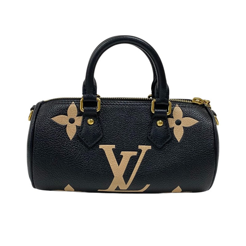 ルイ・ヴィトン LOUIS VUITTON パピヨンBB M45980 ブラック ゴールド金具 モノグラム・アンプラント レディース ショルダーバッグ