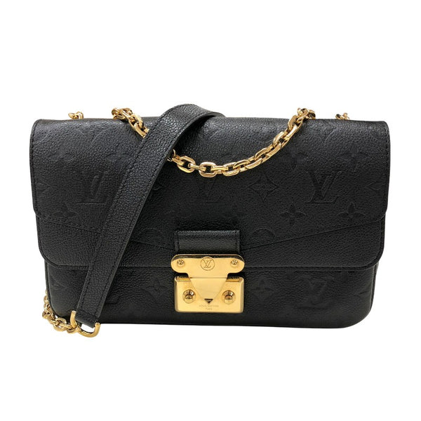 ルイ・ヴィトン LOUIS VUITTON サック・マルソー M46200 ブラック ゴールド金具 モノグラム・アンプラントレザー レディース ショルダーバッグ