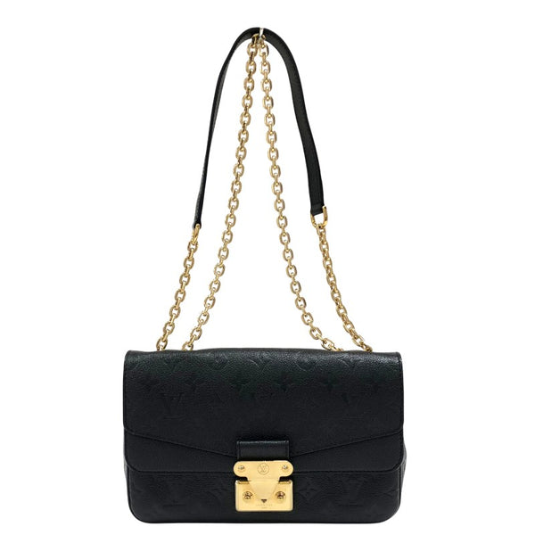 ルイ・ヴィトン LOUIS VUITTON サック・マルソー M46200 ブラック ゴールド金具 モノグラム・アンプラントレザー レディース ショルダーバッグ