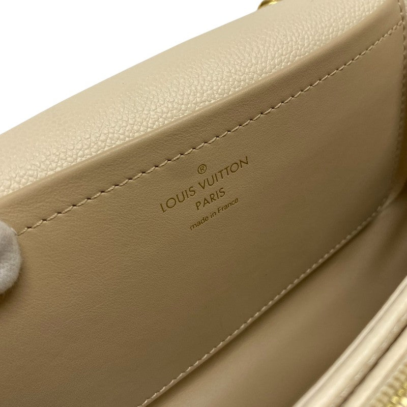 ルイ・ヴィトン LOUIS VUITTON マルソー M46201 クレーム ゴールド金具 モノグラム・アンプラント レディース ショルダーバッグ