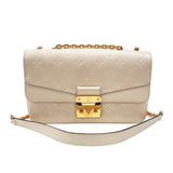 ルイ・ヴィトン LOUIS VUITTON マルソー M46201 クレーム ゴールド金具 モノグラム・アンプラント レディース ショルダーバッグ