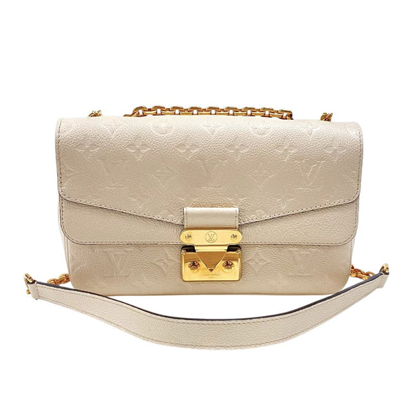 ルイ・ヴィトン LOUIS VUITTON マルソー M46201 クレーム ゴールド金具 モノグラム・アンプラント レディース ショルダーバッグ