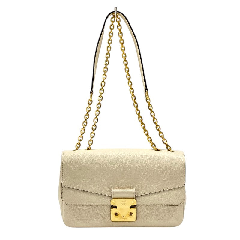 ルイ・ヴィトン LOUIS VUITTON マルソー M46201 クレーム ゴールド金具 モノグラム・アンプラント レディース ショルダーバッグ
