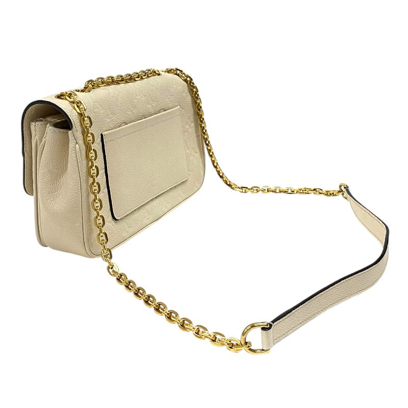 ルイ・ヴィトン LOUIS VUITTON マルソー M46201 クレーム ゴールド金具 モノグラム・アンプラント レディース ショルダーバッグ