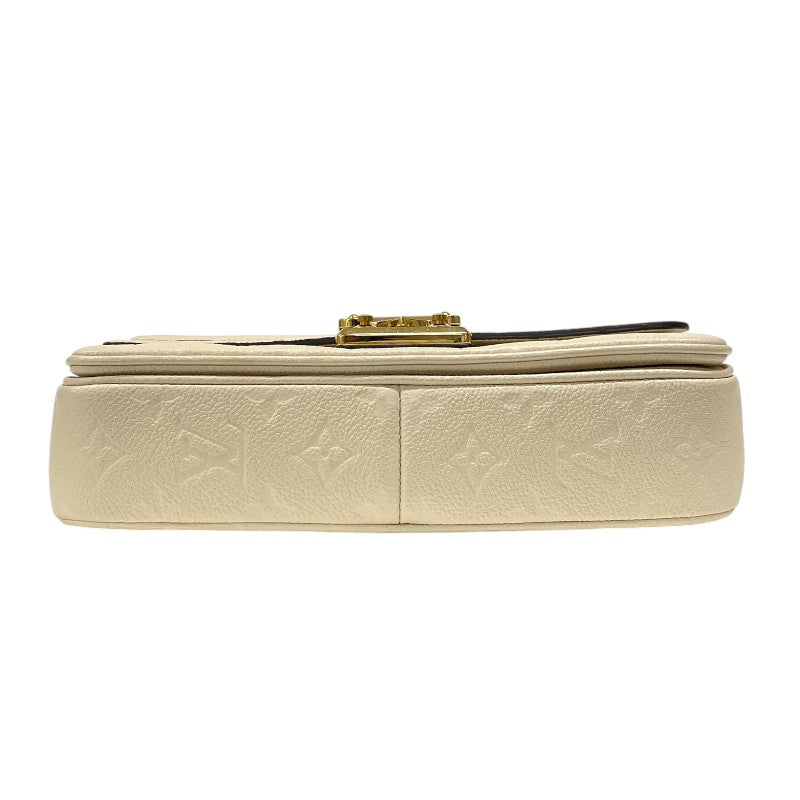 ルイ・ヴィトン LOUIS VUITTON マルソー M46201 クレーム ゴールド金具 モノグラム・アンプラント レディース ショルダーバッグ