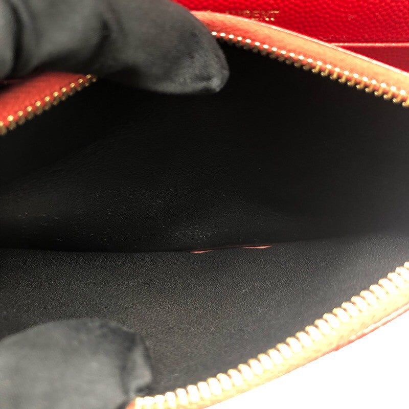 サンローラン SAINT LAURENT エンべロープ　チェーンウォレット 393953 レッド グレインレザー レディース ショルダーバッグ