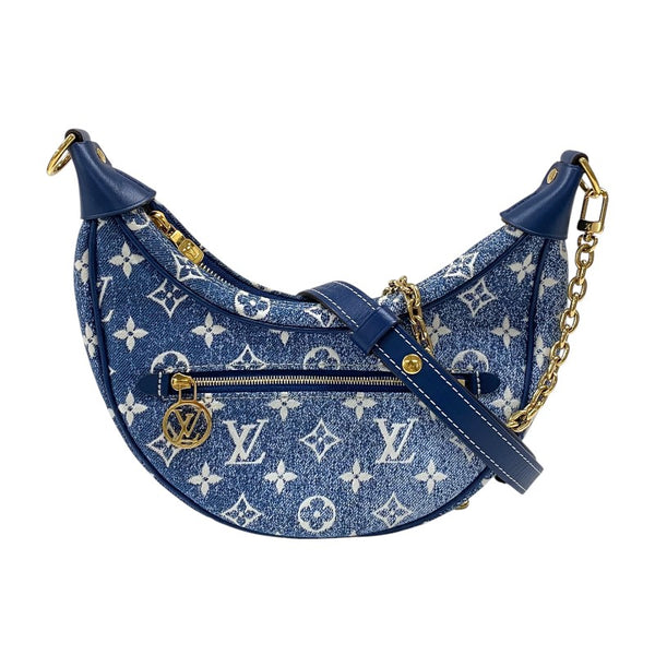 ルイ・ヴィトン LOUIS VUITTON ループ M81166 ブルー モノグラム・デニム レディース ショルダーバッグ