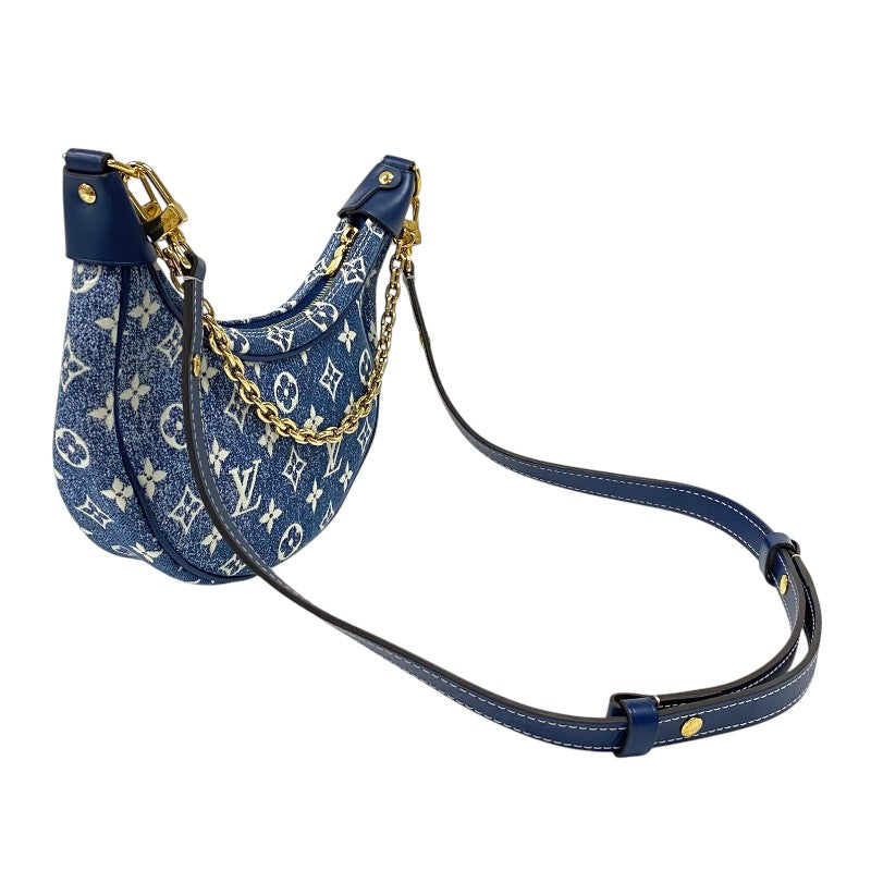 ルイ・ヴィトン LOUIS VUITTON ループ M81166 ブルー モノグラム・デニム レディース ショルダーバッグ