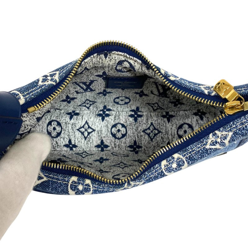 ルイ・ヴィトン LOUIS VUITTON ループ M81166 ブルー モノグラム・デニム レディース ショルダーバッグ