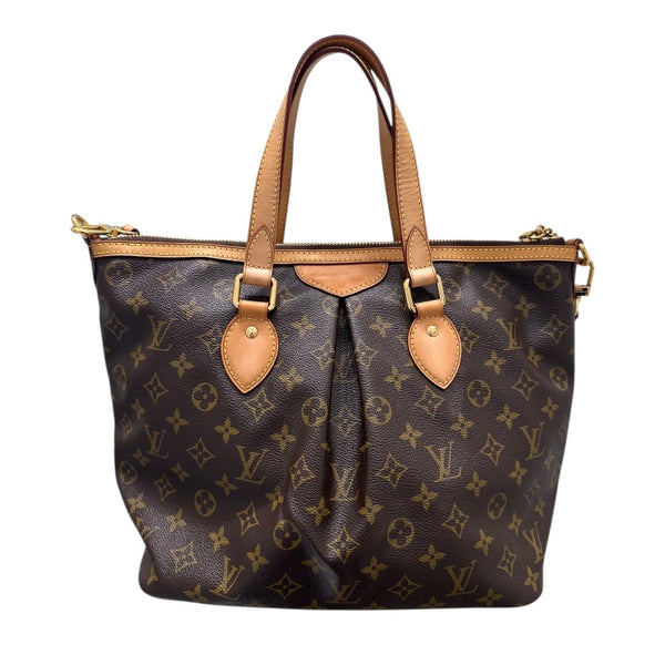 ルイ・ヴィトン LOUIS VUITTON パレルモPM M4015 ブラウン PVC レディース ハンドバッグ
