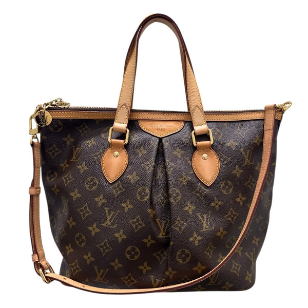 ルイ・ヴィトン LOUIS VUITTON パレルモPM M4015 ブラウン PVC レディース ハンドバッグ