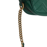 グッチ GUCCI GGマーモント スモールカメラバッグ 447632 グリーン レザー レディース ショルダーバッグ