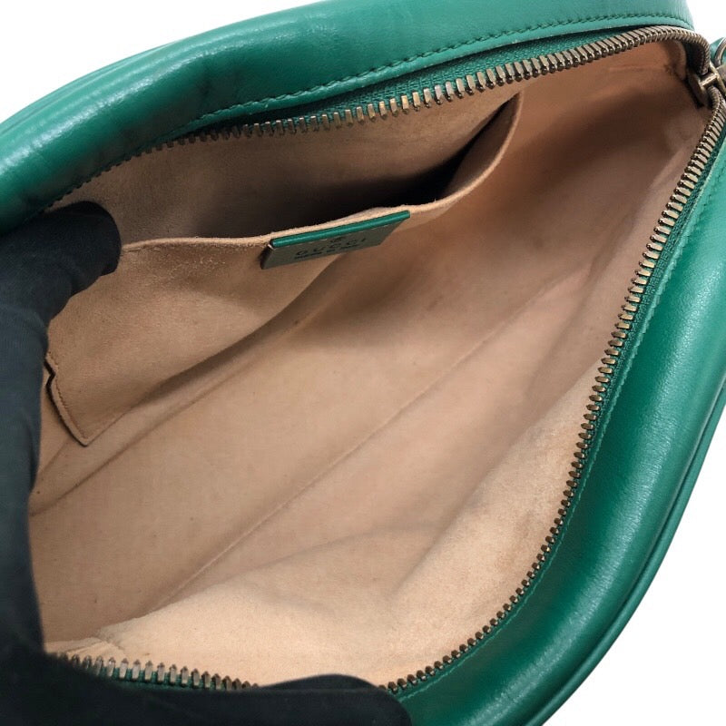 グッチ GUCCI GGマーモント スモールカメラバッグ 447632 グリーン レザー レディース ショルダーバッグ
