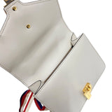 グッチ GUCCI シルヴィ　ミニチェーンショルダーバッグ 431666 アイボリー　ゴールド金具 レザー/キャンバス レディース ショルダーバッグ