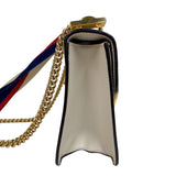 グッチ GUCCI シルヴィ　ミニチェーンショルダーバッグ 431666 アイボリー　ゴールド金具 レザー/キャンバス レディース ショルダーバッグ