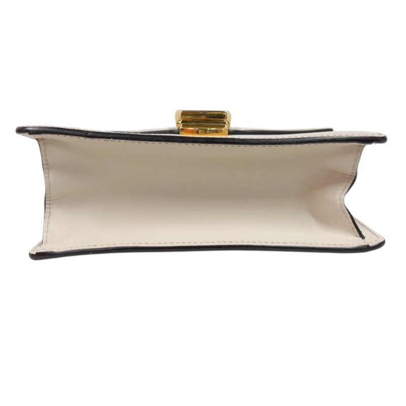 グッチ GUCCI シルヴィ　ミニチェーンショルダーバッグ 431666 アイボリー　ゴールド金具 レザー/キャンバス レディース ショルダーバッグ