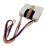 グッチ GUCCI シルヴィ　ミニチェーンショルダーバッグ 431666 アイボリー　ゴールド金具 レザー/キャンバス レディース ショルダーバッグ