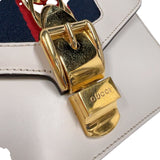 グッチ GUCCI シルヴィ　ミニチェーンショルダーバッグ 431666 アイボリー　ゴールド金具 レザー/キャンバス レディース ショルダーバッグ