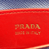 プラダ PRADA ドゥーブルミディアム 1BG775 ブルー サフィアーノ レディース ショルダーバッグ