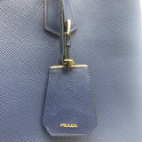 プラダ PRADA ドゥーブルミディアム 1BG775 ブルー サフィアーノ レディース ショルダーバッグ