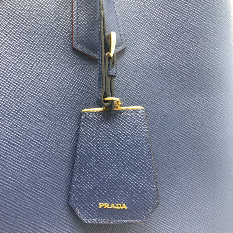 プラダ PRADA ドゥーブルミディアム 1BG775 ブルー サフィアーノ レディース ショルダーバッグ