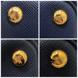 プラダ PRADA ドゥーブルミディアム 1BG775 ブルー サフィアーノ レディース ショルダーバッグ