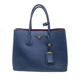 プラダ PRADA ドゥーブルミディアム 1BG775 ブルー サフィアーノ レディース ショルダーバッグ