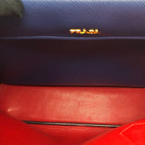 プラダ PRADA ドゥーブルミディアム 1BG775 ブルー サフィアーノ レディース ショルダーバッグ
