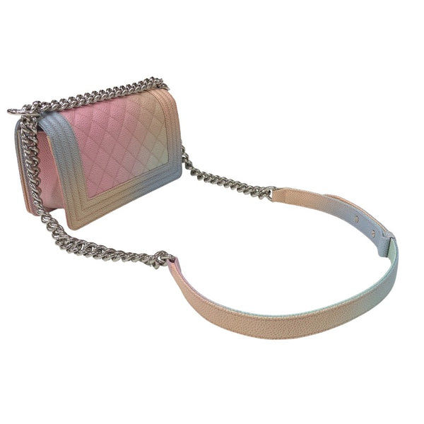 シャネル CHANEL ボーイシャネル20 A67085 25番台 マルチカラー シルバー金具 キャビアスキン レディース ショルダーバッグ