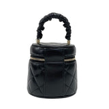 シャネル CHANEL ミニ バニティケース AP2729 ブラック ゴールド金具 ラムスキン レディース ハンドバッグ 化粧ポーチ