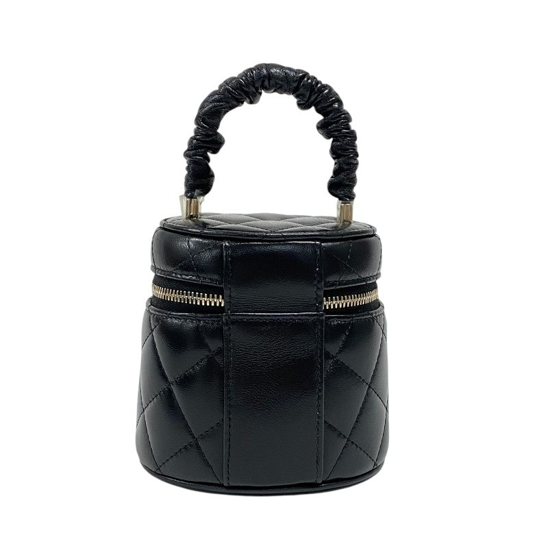 シャネル CHANEL ミニ バニティケース AP2729 ブラック ゴールド金具 ラムスキン レディース ハンドバッグ 化粧ポーチ