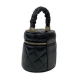 シャネル CHANEL ミニ バニティケース AP2729 ブラック ゴールド金具 ラムスキン レディース ハンドバッグ 化粧ポーチ
