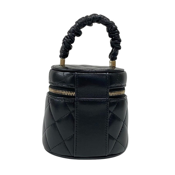 シャネル CHANEL ミニ バニティケース AP2729 ブラック ゴールド金具 ラムスキン レディース ハンドバッグ 化粧ポーチ