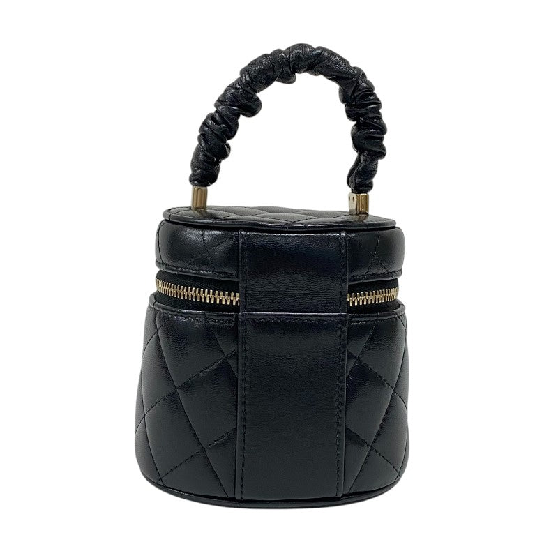 シャネル CHANEL ミニ バニティケース AP2729 ブラック ゴールド金具 ラムスキン レディース ハンドバッグ 化粧ポーチ