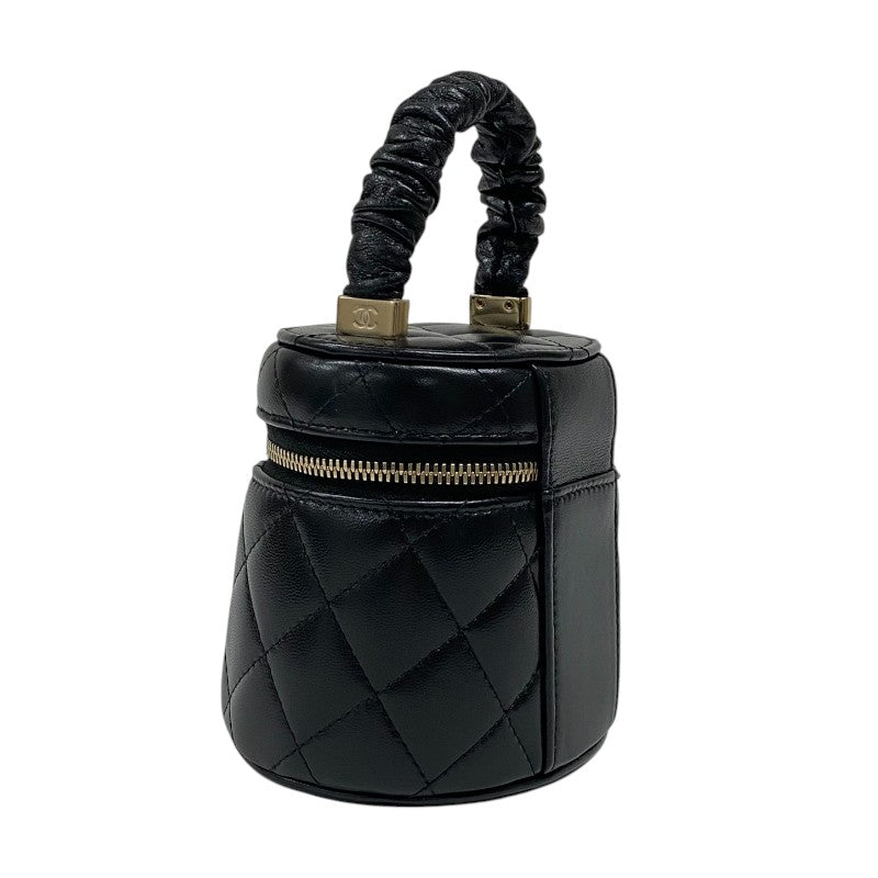 シャネル CHANEL ミニ バニティケース AP2729 ブラック ゴールド金具 ラムスキン レディース ハンドバッグ 化粧ポーチ