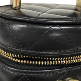 シャネル CHANEL ミニ バニティケース AP2729 ブラック ゴールド金具 ラムスキン レディース ハンドバッグ 化粧ポーチ
