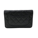 シャネル CHANEL マトラッセチェーン ウォレット A33814 27番台 ブラック ゴールド金具 キャビアスキン レディース ショルダーバッグ