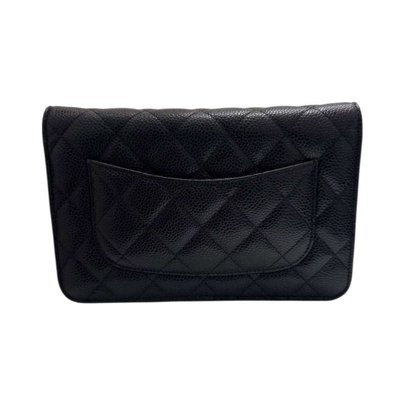 シャネル CHANEL マトラッセチェーンウォレット AP0250 ブラック キャビアスキン レディース ショルダーバッグ